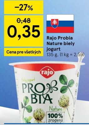 Rajo Probia Nature biely jogurt