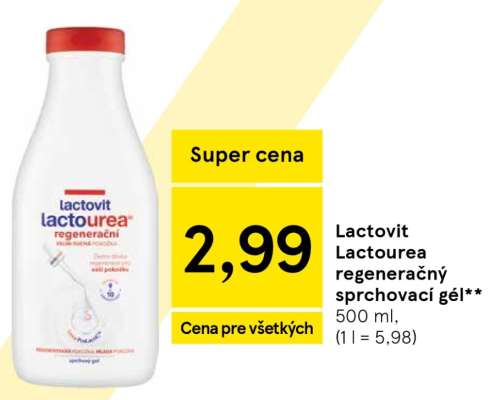 Lactovit Lactourea regeneračný sprchovací gél