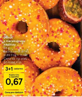 Donut s marakujovou náplňou
