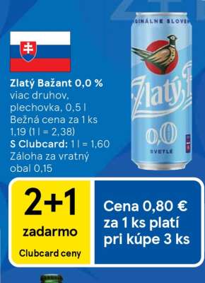 Zlatý Bažant 0,0%