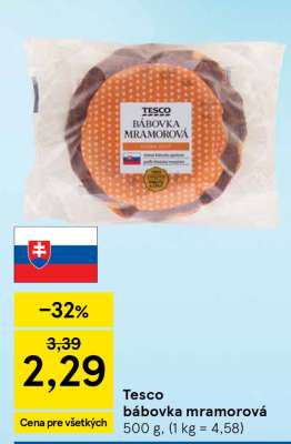 Tesco bábovka mramorová