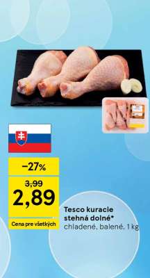 Tesco kuracie stehná dolné
