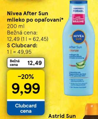 Nivea After Sun mléko po opalování