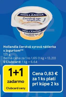 Hollandia čerstvá syrová nátierka s jogurtom