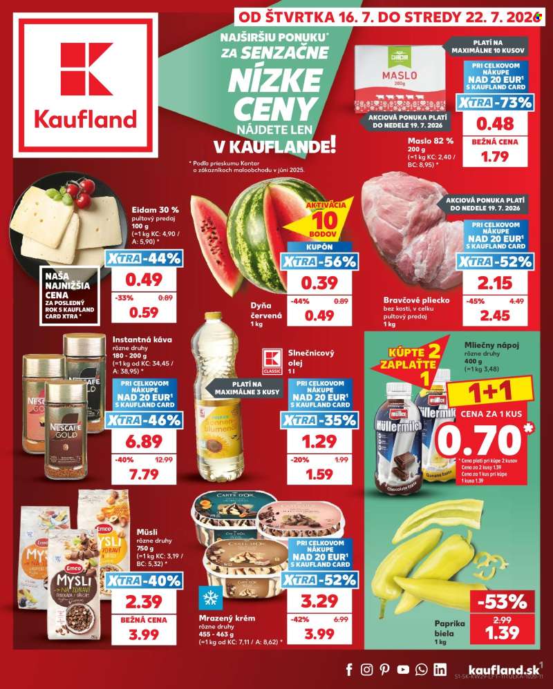 Leták Kaufland - 16.7.2026 - 22.7.2026.