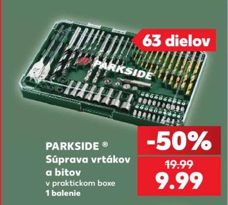 PARKSIDE ® Súprava vrtákov a bitov