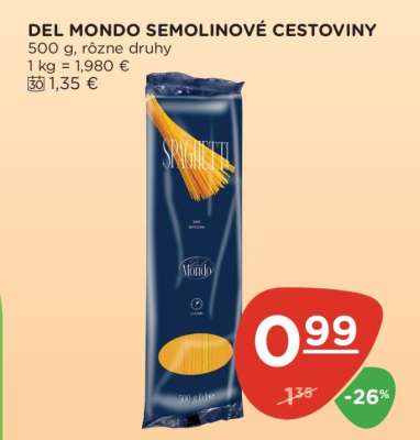 DEL MONDO SEMOLINOVÉ CESTOVINY