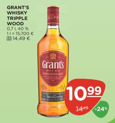GRANT'S WHISKY TRIPPLE WOOD