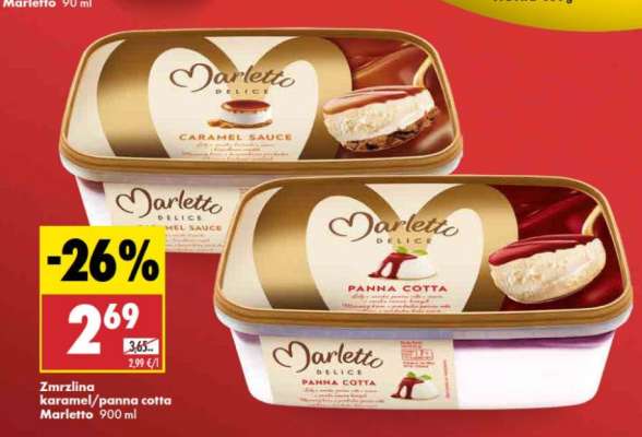 Zmrzlina karamel/panna cotta Marletto
