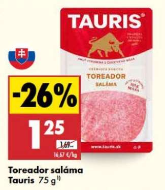 Toreador saláma Tauris 75 g