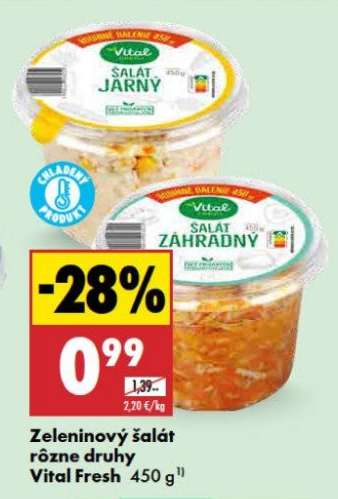 Zeleninový šalát rôzne druhy Vital Fresh 450 g