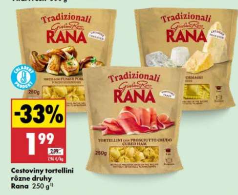 Cestoviny Tortellini rôzne druhy Rana 250 g