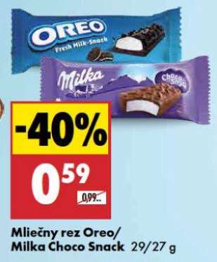 Mliečny rez Oreo/Milka Choco Snack 29/27 g