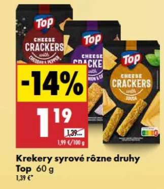 Krekery syrové rôzne druhy Top 60 g