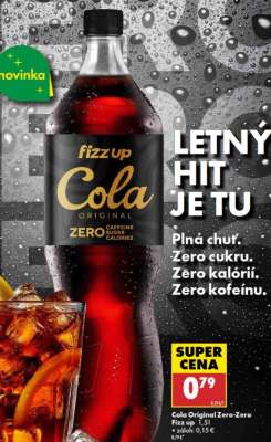 Cola Original Zero-Zero Fizz up 1,5 l