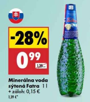 Minerálna voda sýtená Fatra 1 l
