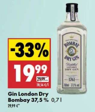 Gin London Dry Bombay 37,5 % 0,7 l
