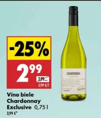 Víno biele Chardonnay Exclusive 0,75 l