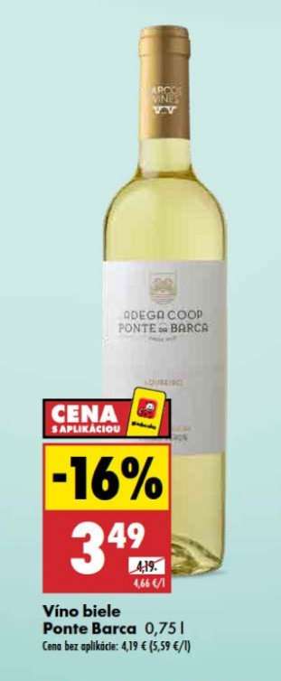 Víno biele Ponte Barca 0,75 l