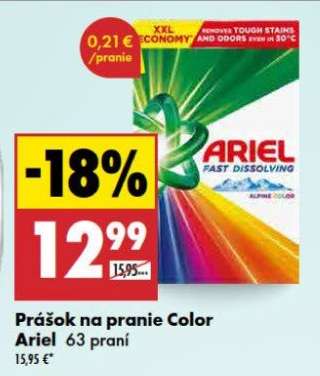 Prášok na pranie Color Ariel