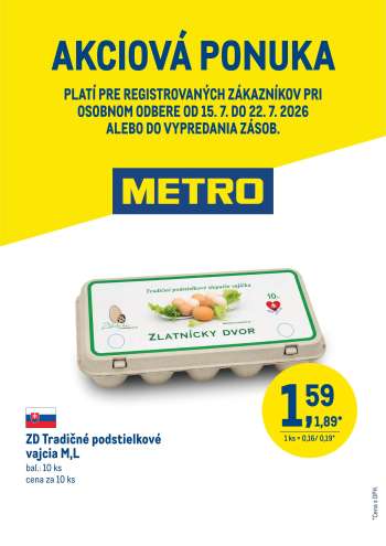 Leták Metro - 15.7.2026 - 22.7.2026.