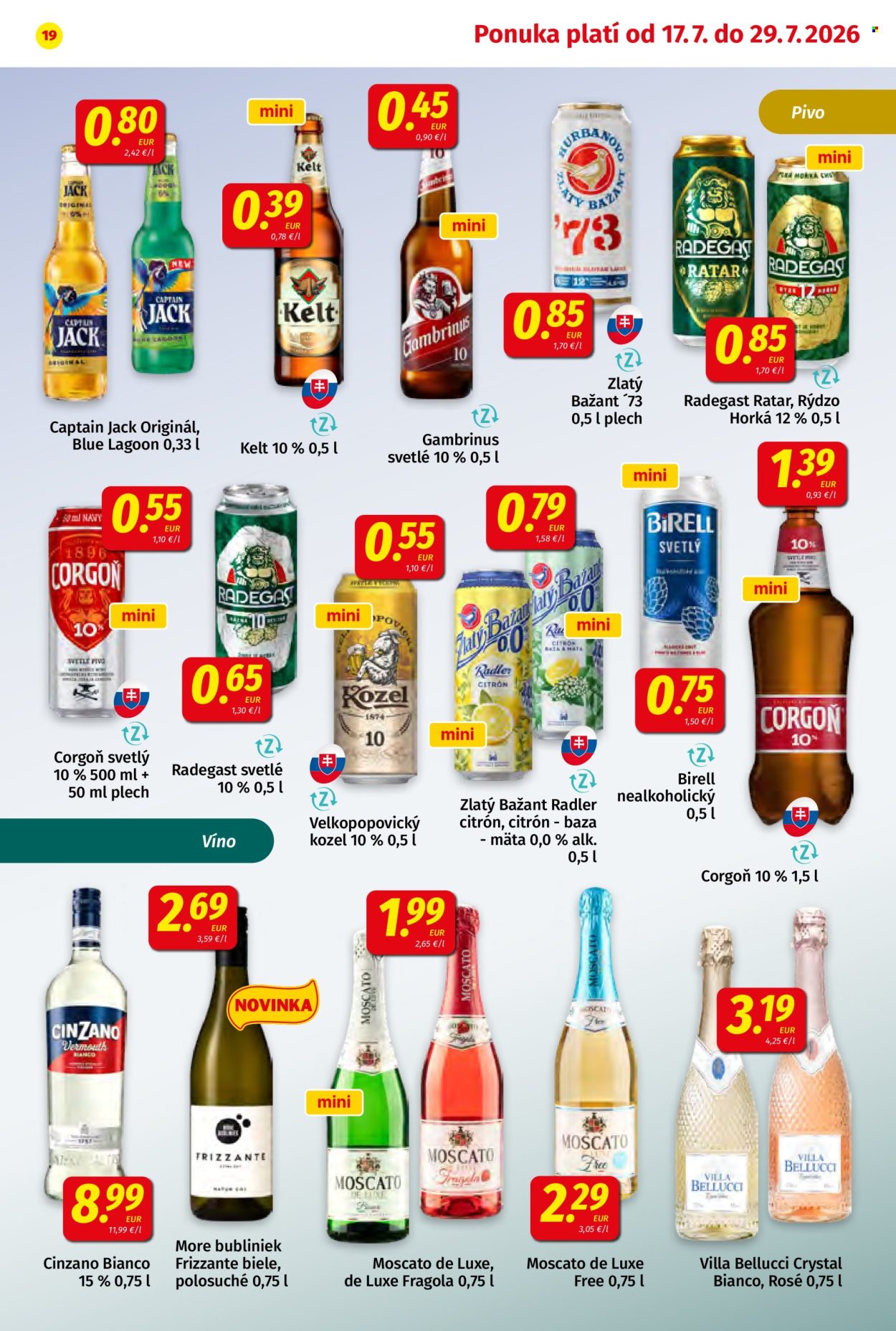 Leták Potraviny KORUNA - 17.7.2026 - 29.7.2026. Strana 19