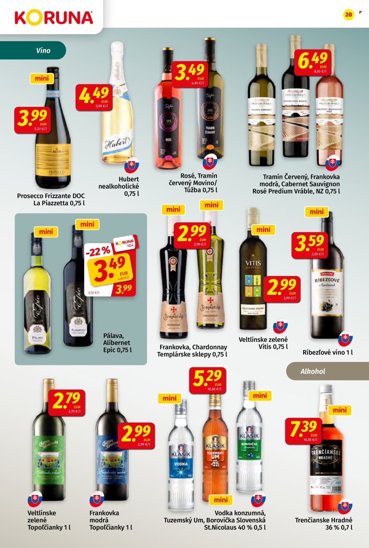 Leták Potraviny KORUNA - 17.7.2026 - 29.7.2026. Strana 20