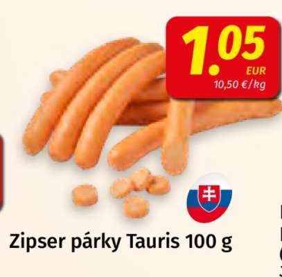 Zipser párky Tauris 100 g