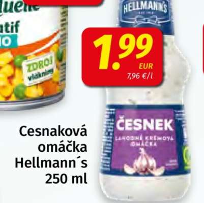 Cesnaková omáčka Hellmann´s 250 ml