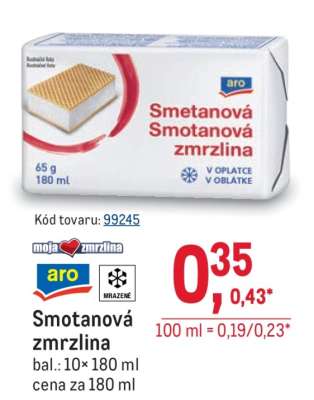 Smetanová zmrzlina