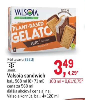 Valsoia sandwich