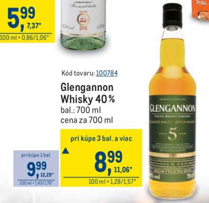Glengannon Whisky 40 %