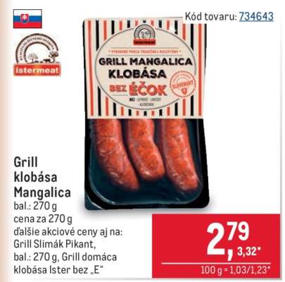 Grill klobása Mangalica
