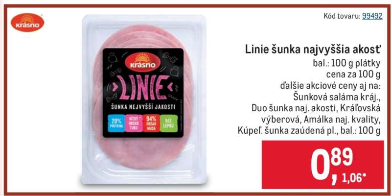 Linie šunka najvyššia akosť