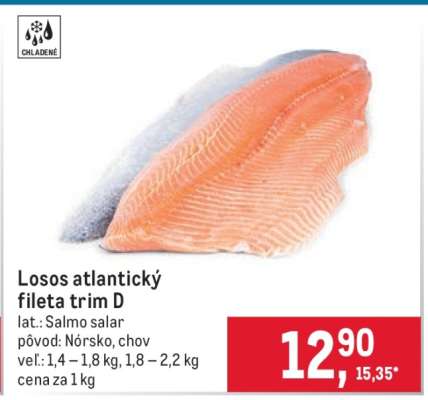 Losos atlantický fileta trim D