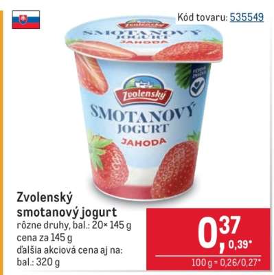 Zvolenský smotanový jogurt