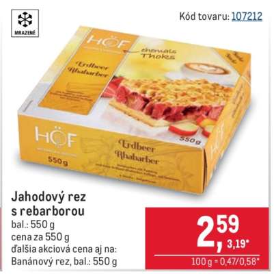 Jahodový rez s rebarborou