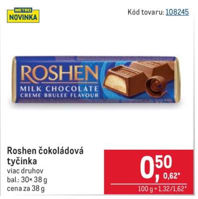 Roshen čokoládová tyčinka