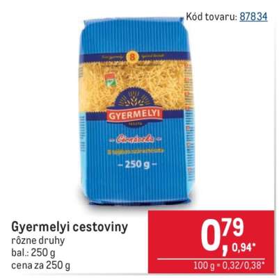 GYERMELYI Cestoviny