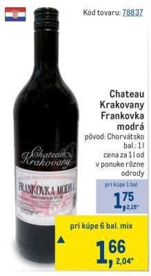 Chateau Krakovany Frankovka modrá