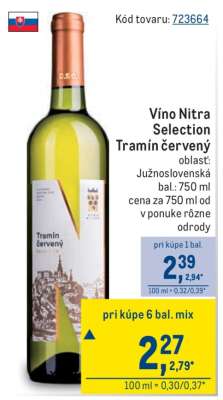 Víno Nitra Selection Tramín červený