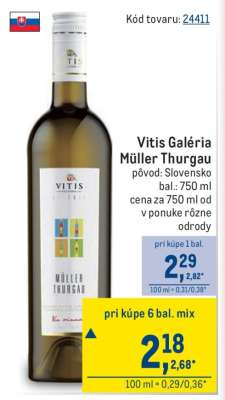Vitis Galéria Müller Thurgau
