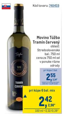 Movino Túžba Tramín červený