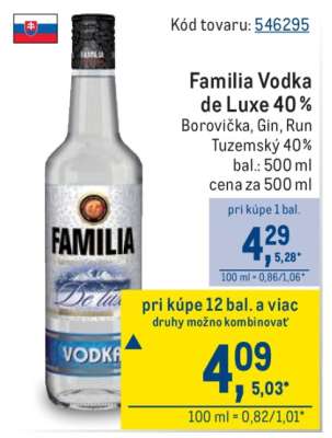 Familia Vodka de Luxe 40 %