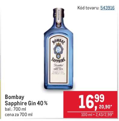Bombay Sapphire Gin 40 %