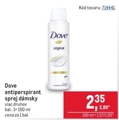 Dove antiperspirant sprej dámsky