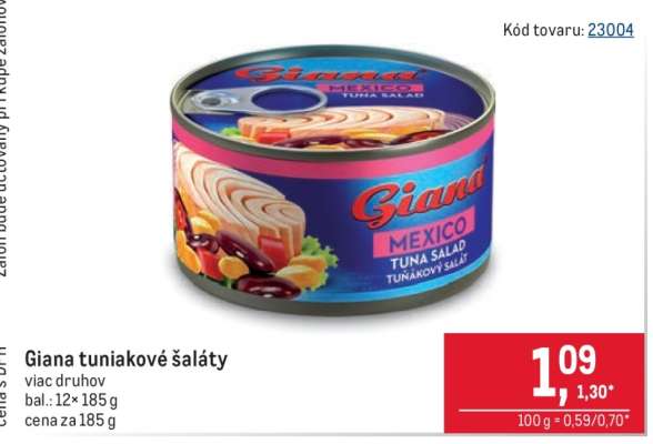 Giana tuniakové šaláty