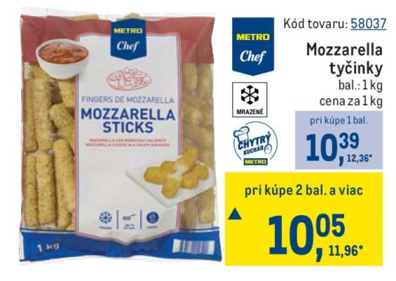 Mozzarella tyčinky