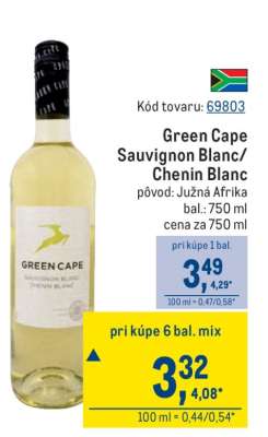 Green Cape Sauvignon Blanc/Chenin Blanc