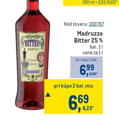 Madruzzo Bitter 25 %